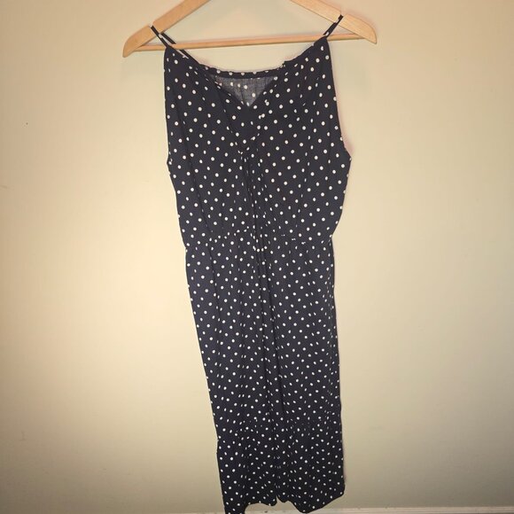 Banana Republic Navy Polka Dot Sleeveless Dress – Women’s Large - Picture 6 of 6